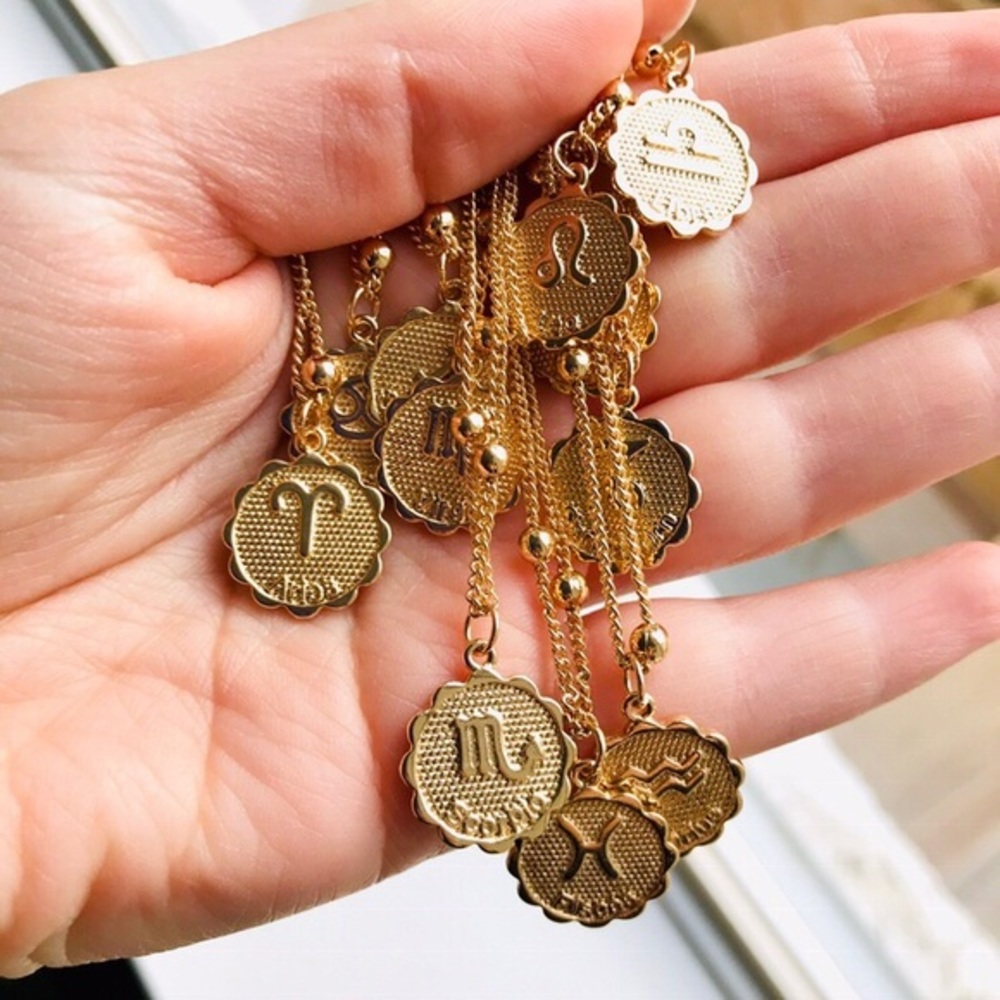 Zodiac Virgo gold chain pendant necklace new - Picture 3 of 4